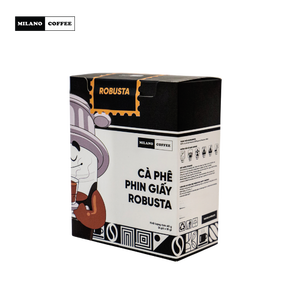 กาแฟเวียดนามมิลาโน่ พรีเมียม โรบัสต้า อิตาเลียนโรสต์ เมลโลว์ ดิริปแบ็ก 60 กรัม บรรจุภัณฑ์กาแฟบด จากโรงงานโดยตรง - Product Image 4