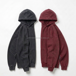 Sudadera con capucha extragrande con cremallera para hombre, de color liso, de forro polar, corte regular, para otoño - Product Image 6