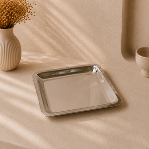 Hot selling Stainless Steel <b>Rectangular</b> Serving <b>Tray</b> Ornate Embossed Border <b>Mirror</b> Finish Premium Display Platter - Product Image 5