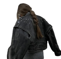 Chaquetas cortas de cuero suave de alta calidad Chaquetas de cuero genuino de motocicleta de PU con cremallera de moda para mujer