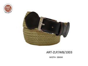 Ceinture unisexe FHS WB212201 en tissu polyester tressé de 35 mm, élastique, de qualité supérieure, avec boucle en alliage personnalisée, en cuir véritable, tendance - Product Image 3
