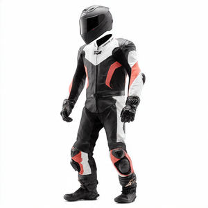 Ensemble de combinaison de moto en cuir pour homme, veste et pantalon, tenue de motard intégrale, été et hiver, imprimé - Product Image 6