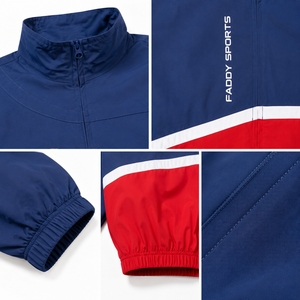 Chaqueta Cortavientos Ligera Impermeable con Bloques de Color para Hombre, Chaqueta Deportiva con Cremallera Completa para Entrenamiento Atlético, Abrigo al por Mayor - Product Image 6