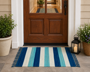 Nouveautés : Tapis en coton shaggy fait main, tapis de cuisine, tapis de pique-nique lavables en machine, tapis tissés à la main, idéal comme paillasson - Product Image 1