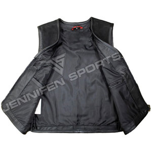 Chaleco de Motocicleta de Cuero Genuino Hecho a Mano, Transpirable, Diseño Clásico de Invierno, Prenda Exterior Cómoda - Product Image 5