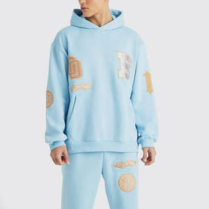 Ensemble de jogging empilé pour homme, effet délavé, manches longues, imprimé personnalisé, prix fabricant en gros abordable - Product Image 3