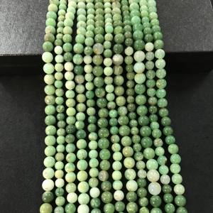 Perles rondes lisses en chrysoprase de qualité AA certifiées IGI 100% naturelles, 6-8 mm, couleur vert pierre, Fire Vivaaz Gems, pour la fabrication de bijoux - Product Image 5