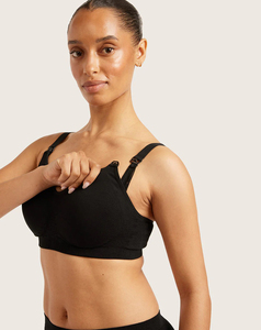 Soutien-gorge de sport léger haute performance pour femme, col en V profond, maintien moyen, sans coutures, bretelles réglables, respirant, pour le yoga, noir - Product Image 3