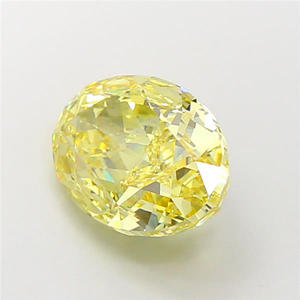 เพชรพลอยสังเคราะห์สีเหลืองเข้มทรงรีเจียระไนแบบแฟนซี คุณภาพเยี่ยม เหมาะสำหรับเครื่องประดับหรูหรา ได้รับการรับรองมาตรฐาน CVD - Product Image 2
