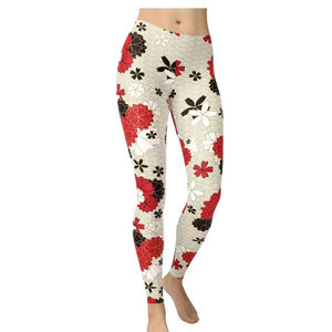 High Quality <b>Women</b> Printed Elastic Waist Gym Yoga <b>Leggings</b> Premium Stretchy Comfortable Breathable High Waist Fitness <b>Leggings</b> - Product Image 1