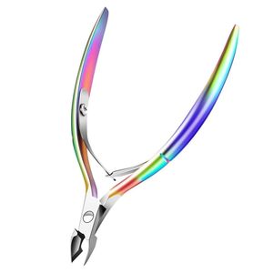 Rainbow Stainless Steel Cuticle Nipper Precision Nail Clipper For Professional Manicure Pedicure Beauty Grooming Tool - Product Image 1