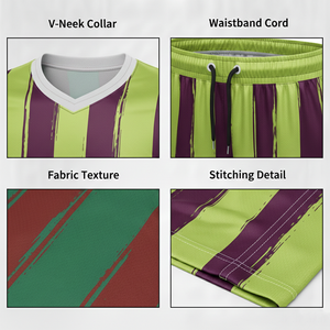 Ensemble de maillot et short de football pour adultes avec application personnalisée du nom de l'équipe, 100% polyester, dernières tendances - Product Image 4