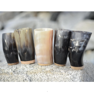 Taza de cuerno de búfalo natural, estilo vikingo, para beber cerveza, de alta calidad, con asa de madera, la más vendida, para sublimación en ágata, DIY. - Product Image 4