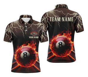 Maillot de billard à séchage rapide pour hommes, respirant et de qualité supérieure, impression personnalisée, idéal pour les clubs, les équipes, l'entraînement et les matchs - Product Image 5