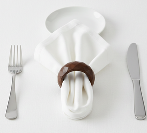 Anneau de serviette en bois rond personnalisé 5 cm, design moderne et luxueux, durable, écologique, taille personnalisable, décoration de table pour mariage - Product Image 2