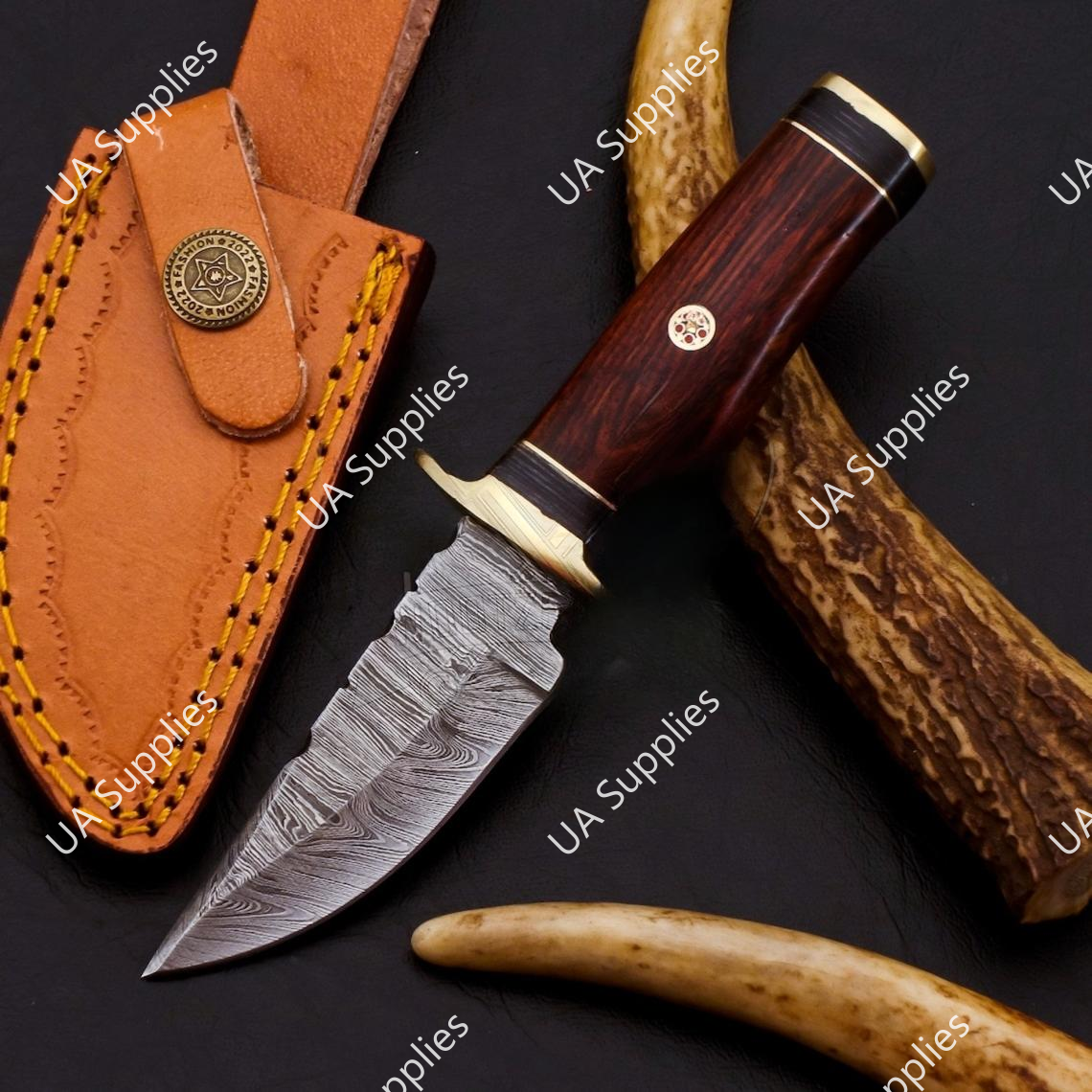 Rosewood & Brass Guard Pommel