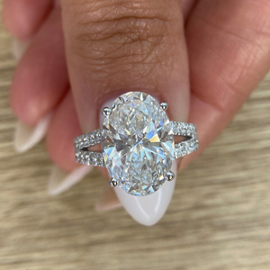 7.50 carat Oval Cut Lab Grown <b>Diamond</b> <b>Ring</b> IGI Certified Custom Wedding <b>Ring</b> Wholesale Supplier - Product Image 1