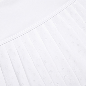 Falda pantalón plisada blanca personalizada para mujer, de poliéster/algodón, con pantalones cortos incorporados, que absorbe la humedad, ligera, transpirable, para deporte de verano. - Product Image 4