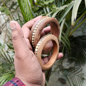 Pulseras de Madera Hechas a Mano Ecológicas para Mujer, Joyería de Moda Sostenible, Accesorios Ligeros para Uso Diario - Product Image 1