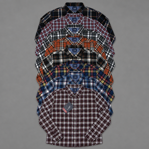 เสื้อเชิ้ตผ้าสักหลาดลายสก็อตแขนยาวสำหรับผู้ชาย ขายส่ง เสื้อเชิ้ตลายตารางติดกระดุม รับทำโลโก้ เสื้อเชิ้ตผ้าฝ้ายลำลองสำหรับฤดูหนาว - Product Image 6
