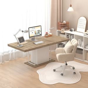 Tavolo da Pranzo Allungabile Rettangolare in Legno Effetto Invecchiato per 6-10 Persone 160-200 cm - Product Image 4