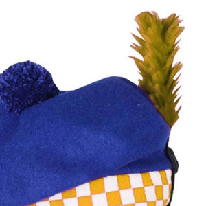 หมวกทรงบัลมอรัลขนสัตว์แท้สีน้ำเงินทอง  แบบสก็อตติชคิลท์  ประดับพู่ขนนก  รับทำโลโก้ตามสั่ง  OEM ODM - Product Image 4