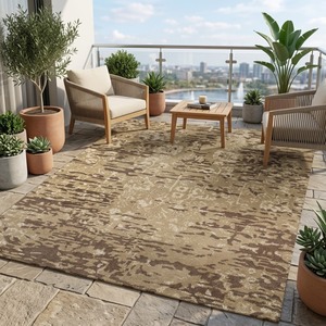 Alfombra decorativa hecha a mano de lana con pelo suave y diseño contemporáneo para espacios residenciales y de hostelería. - Product Image 4
