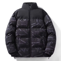 Manteau d'hiver pour homme de haute qualité avec logo imprimé, fermeture éclair, rembourrage 100% duvet de canard, tissu satiné anti-plis, style urbain, 500-850