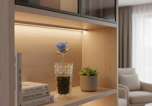 Jarrón de Vidrio de Borosilicato Hecho a Mano con Diseño Moderno, Flor de Rosa Azul, para Mesa, con Colores Personalizados y Empaque para Regalos del Día de San Valentín - Product Image 4