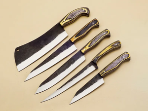Kitchen <b>Knife</b> <b>Set</b> Stainless Steel Professional Chef <b>Knife</b> <b>Set</b> with <b>Sharp</b> Blade and Wooden Handle - Product Image 2
