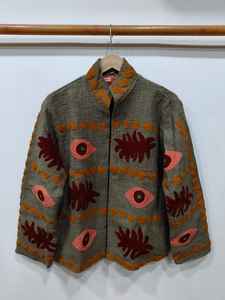 Chaqueta de algodón bordada Suzani del fabricante, ropa exterior étnica colorida, chaqueta étnica de algodón para fiestas, chaqueta bomber Suzani. - Product Image 5