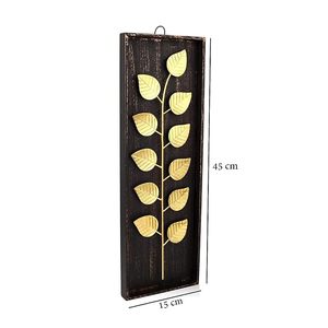 Metal Paan <b>Leaf</b> <b>Wall</b> Hanging Iron Decorative <b>Wall</b> Art with Black Box Frame Home <b>Decor</b> for Living Room Bedroom Hallway Office - Product Image 2