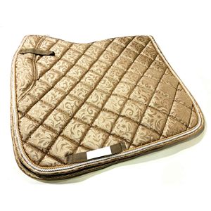 Tapis de selle d'équitation multi-usages personnalisés en coton avec doublure en maille antidérapante et sangle de contention pour chevaux de dressage et de course - Product Image 4