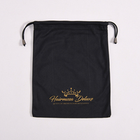 Sacs de rangement en satin personnalisés pour extensions capillaires et accessoires de perruques, avec fermeture à ruban, pour emballage de mèches et sac cadeau