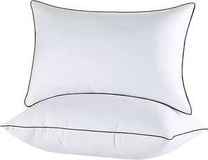 Wholesale High Quality Modern Anti-Bacteria Flame Retardant Hypoallergenic Solid Neck <b>Bed</b> <b>Pillows</b> 100% Cotton Filling White - Product Image 3