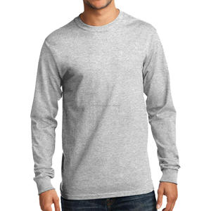 T-shirts à manches longues pour hommes, col rond, fabricant OEM, usine de vêtements avec une qualité d'exportation à 100% - Product Image 5