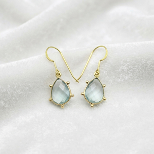Ratnarachit Labradorite Brass <b>Earrings</b> 12x5mm Rounded Rectangle Wire Wrapped Gold Plated Minimalist Women's <b>Studs</b> for Gift - Product Image 4