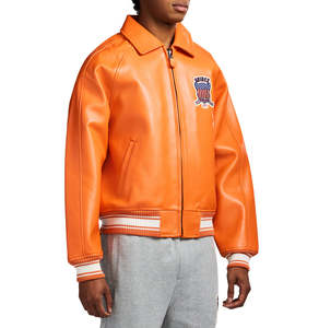 Avirex Leather <b>Jackets</b> Embroidery Patchwork Collar Front Custom Silk/Cotton OEM <b>Men's</b> Avirex <b>Jacket</b> Waterproof Windproof Winter - Product Image 5