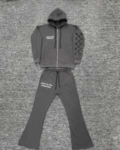 Nuevo Conjunto Deportivo Retro de Otoño para Hombre, 100% Algodón, Lavado Ácido, de Alta Calidad, Felpa Francesa, 2 Piezas - Product Image 4