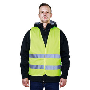 Chaleco de Seguridad de Alta Visibilidad con Franjas Reflectantes Amarillas, Ropa de Trabajo Unisex, Transpirable, de Poliéster, para Verano - Product Image 5