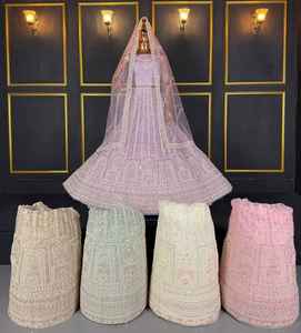 Lehenga choli nupcial verificada, completamente elaborada con bordados y un gran estilo para celebraciones. - Product Image 2