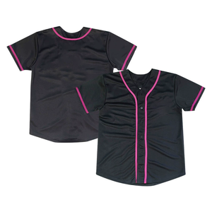 Camiseta de Béisbol Personalizada con Cuello en V, Manga Corta, Impresión de Letras y Logotipo Personalizados, Absorbente de Sudor, Talla Grande, 100% Poliéster - Product Image 3