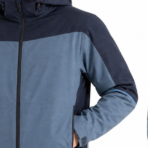 Chaqueta Clásica con Capucha para Hombre, Color Azul Acero y Azul Marino, Resistente al Viento y al Agua, Ropa de Trabajo para Exteriores, OEM - Product Image 3