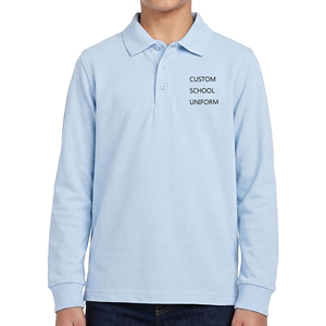 Polo à manches longues personnalisé pour garçons et filles, vente en gros - Product Image 6