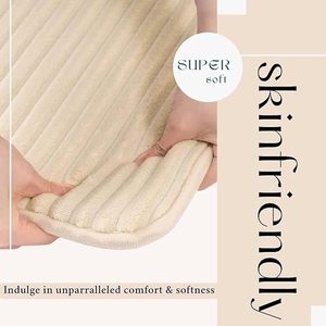 Tapis de sol personnalisé en velours côtelé rayé, super absorbant, antidérapant, en mousse à mémoire de forme, pour salle de bain et cuisine - Product Image 3