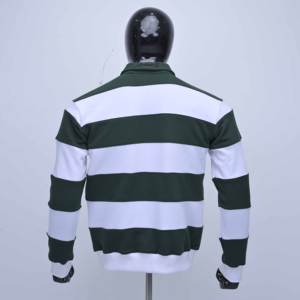 T-shirt de rugby surdimensionné pour homme à manches longues avec appliqué de haute qualité, en coton éponge uni, personnalisable avec logo, vente en gros, style streetwear - Product Image 5