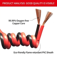 Harga Pabrik Kabel Paralel 2 Inti RVB Fleksibel Berisolasi PVC 2*0.3/0.5/0.75/1/1.5mm² PVC Tembaga Murni RVB untuk Kabel Internal