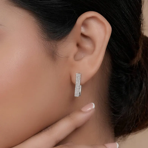 Pendientes de Diamantes Cultivados en Laboratorio de Diseño, 0.63CT de Peso Total, Certificados F-G VVS-VS, con Diamantes Redondos Decorativos, Joyería Elegante para Regalo - Product Image 3