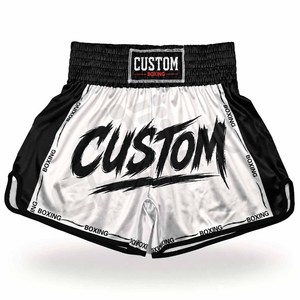 CHARR INDUSTRIES Pantalones Cortos de Entrenamiento de Boxeo, Muay Thai, Sanda y MMA Unisex con Logotipo Frontal Personalizado, 100% Ropa de Artes Marciales - Product Image 5