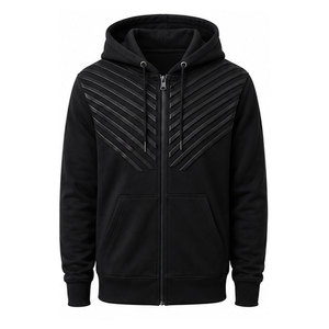 Sudaderas con cremallera para hombre, estilo relajado para el día a día, con cremallera frontal práctica y apariencia moderna, sudaderas básicas con cremallera. - Product Image 1
